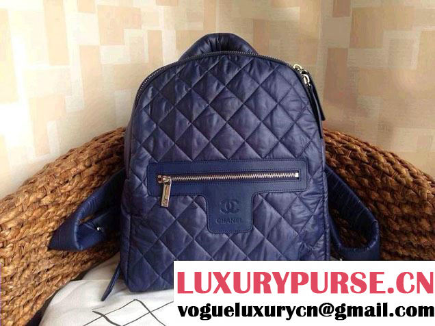 Chanel Coco Cocoon Backpack Navy Blue Bicolor Fall 2014