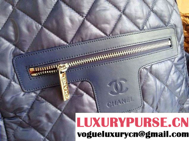 Chanel Coco Cocoon Backpack Navy Blue Bicolor Fall 2014