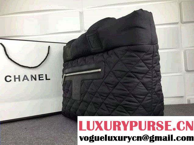 Chanel Coco Cocoon shopping tote bag black
