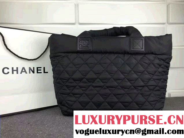 Chanel Coco Cocoon shopping tote bag black
