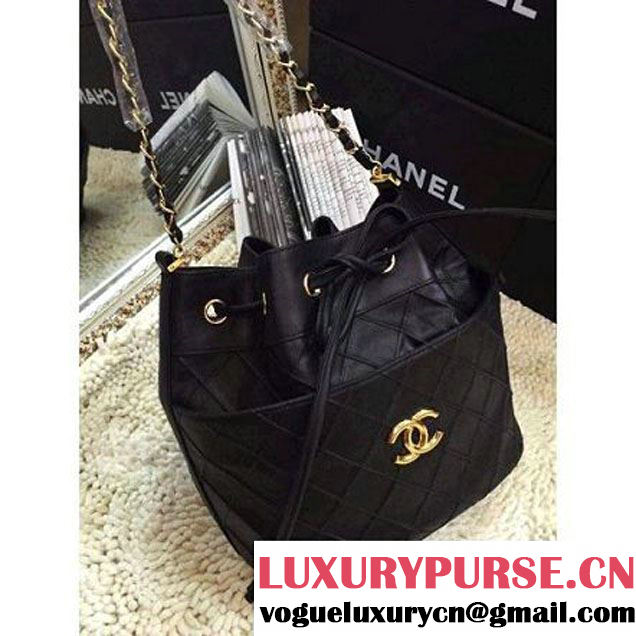 Chanel Drawstring Bucket Bag in black (HDD-013110 )