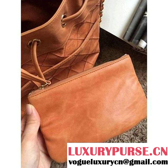 Chanel Drawstring Bucket Bag in orange-red (HDD-013111 )