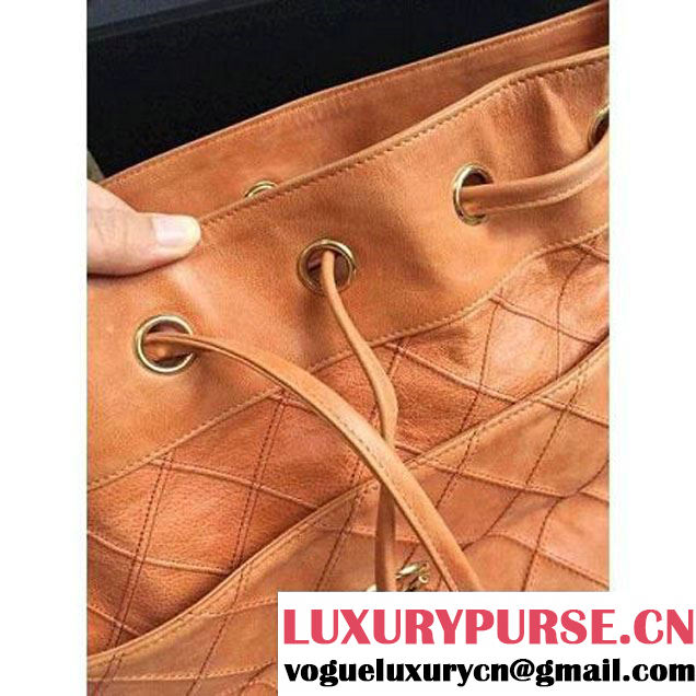 Chanel Drawstring Bucket Bag in orange-red (HDD-013111 )