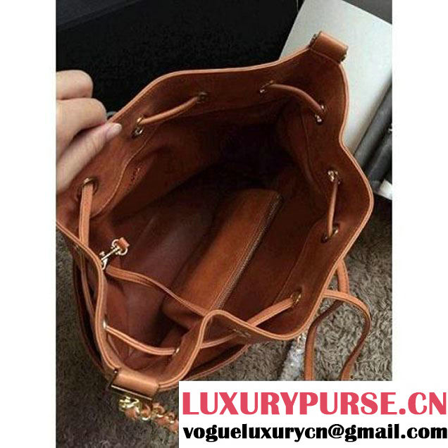 Chanel Drawstring Bucket Bag in orange-red (HDD-013111 )
