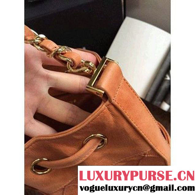 Chanel Drawstring Bucket Bag in orange-red (HDD-013111 )