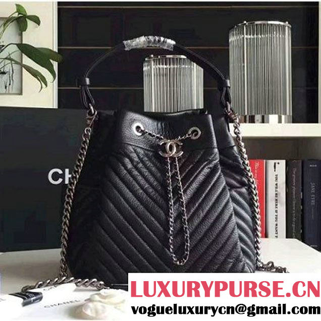 Chanel Deer Leather Chevron Drawstring Bag A91273/A91277 Spring-Summer 2016 (KN-6080817 )