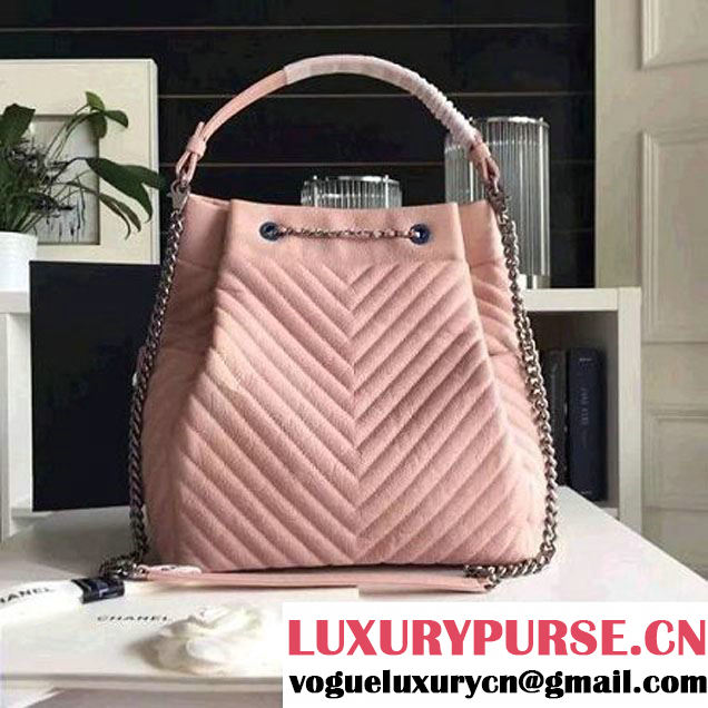 Chanel Calfskin Small Drawstring Bag A91135 Pink Spring-Summer 2016 (KN-6080821 )