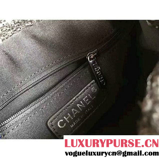 Chanel Tweed and Calfskin Large Chain Drawstring Bucket Bag A91278 2016 (YD-6112504 )