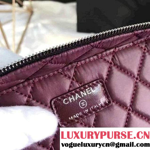 Chanel Grained Calfskin Small Vanity Case Pouch Cosmetic Bag Black 2016 (KN-6122404 )