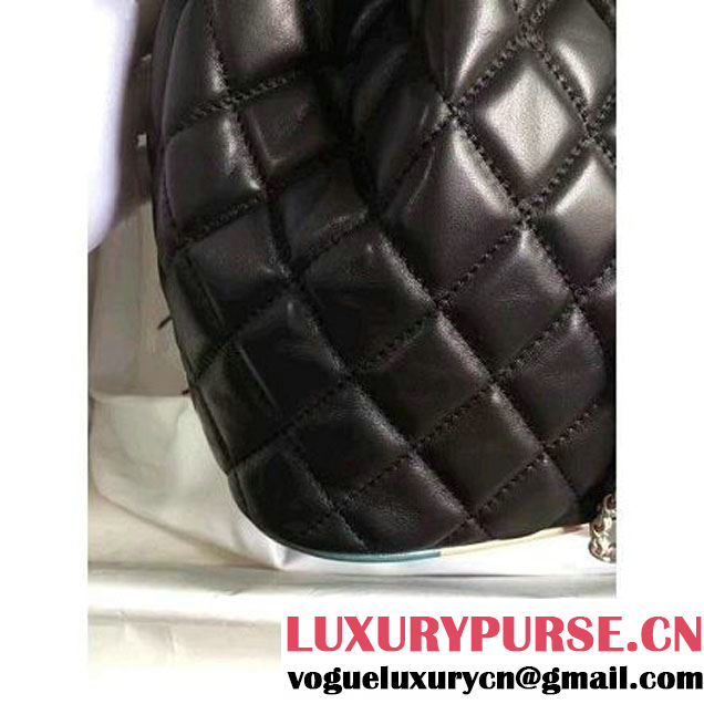 Chanel Black Multicolor Lambskin/Resin Small Drawstring Bag A93730 Cruise 2017 (KN-7020835 )