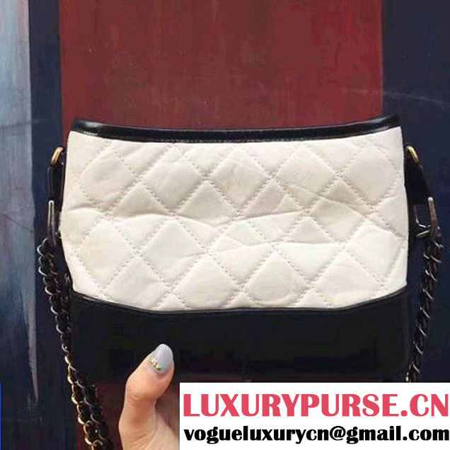 Chanel's Gabrielle Small Hobo Bag A91810 Black/White S/S 2017 (2A143-7032201 )