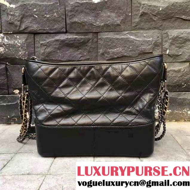 Chanel Gabrielle Medium Hobo Bag A93824 Black 2017 (B2A143-7041001 )