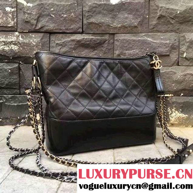 Chanel Gabrielle Medium Hobo Bag A93824 Black 2017 (B2A143-7041001 )