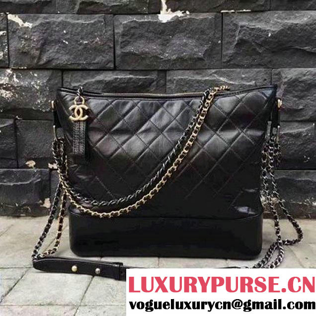 Chanel Gabrielle Large Hobo Bag A93825 Black 2017 (2A143-7041004 )