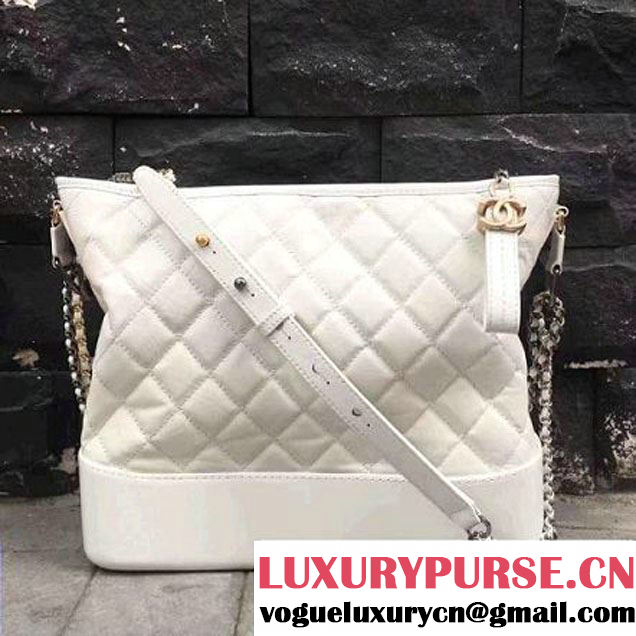 Chanel Gabrielle Large Hobo Bag A93825 White 2017 (2A143-7041006 )