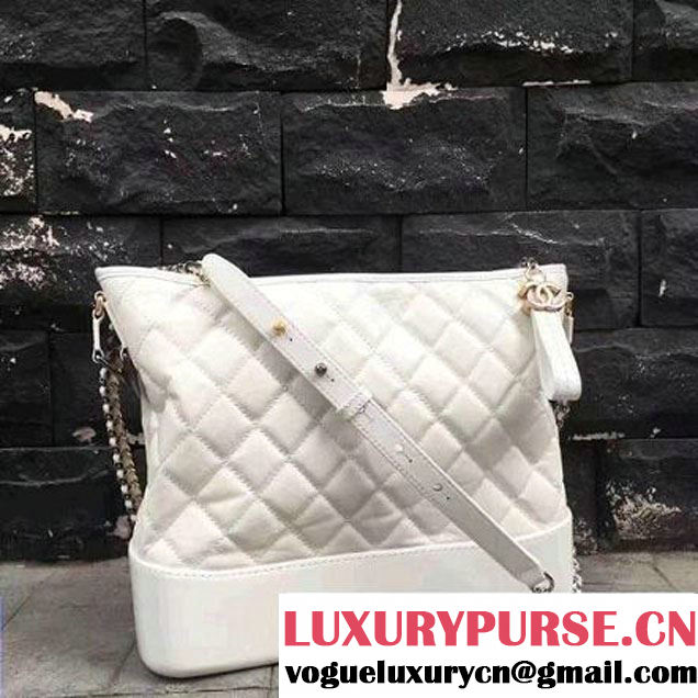 Chanel Gabrielle Large Hobo Bag A93825 White 2017 (2A143-7041006 )