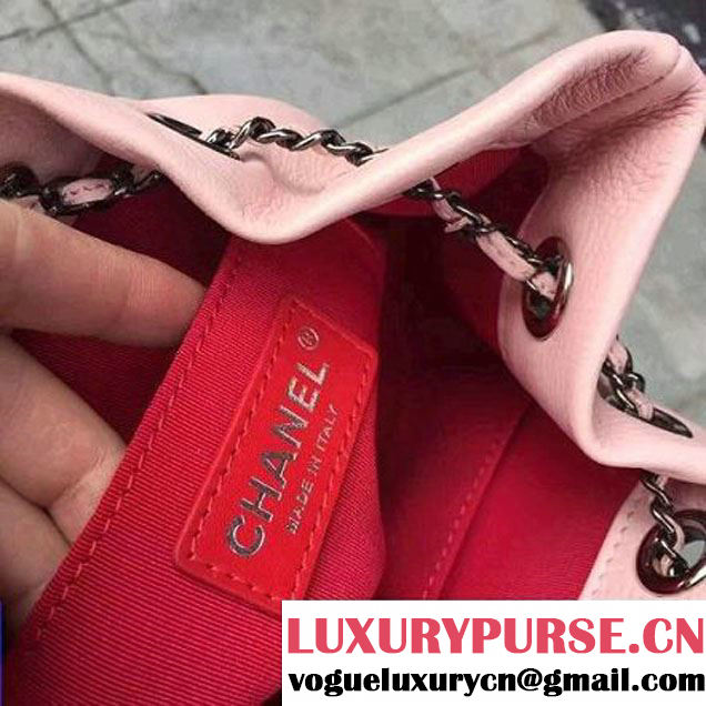 Chanel Gabrielle Purse Bag A98787 Pink/Black 2017 (2A143-7041009 )
