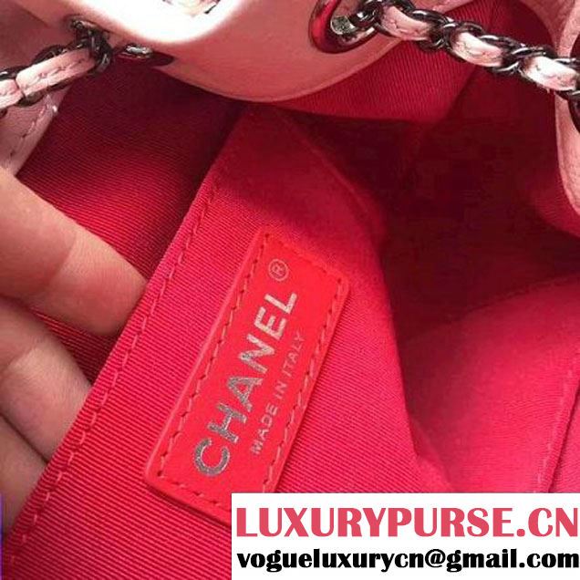 Chanel Gabrielle Purse Bag A98787 Pink/Black 2017 (2A143-7041009 )