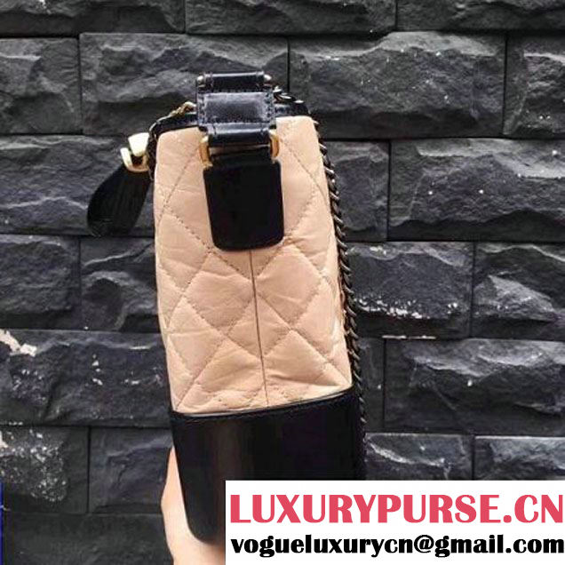 Chanel Gabrielle Medium Hobo Bag A93824 Beige/Black 2017 (2A143-7042403 )