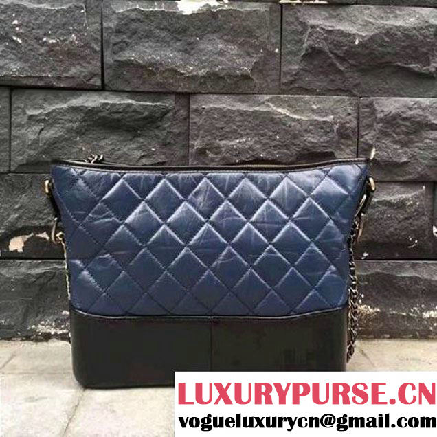 Chanel Gabrielle Medium Hobo Bag A93824 Blue/Black 2017 (2A143-7042404 )