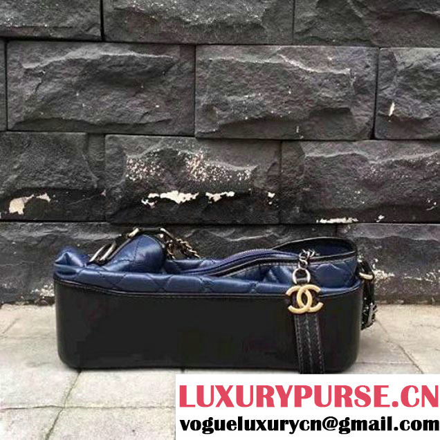Chanel Gabrielle Medium Hobo Bag A93824 Blue/Black 2017 (2A143-7042404 )