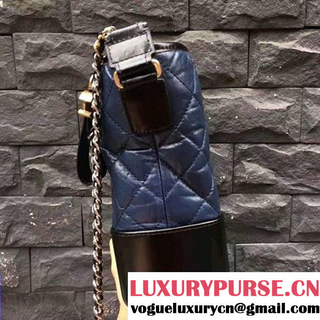 Chanel Gabrielle Medium Hobo Bag A93824 Blue/Black 2017 (2A143-7042404 )