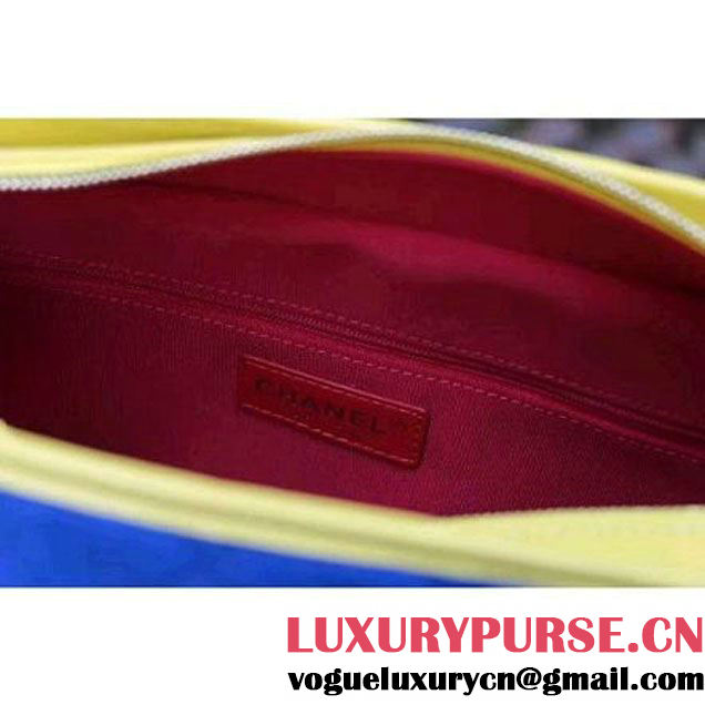 Chanel Gabrielle Large Hobo Bag In Suede Split Calfskin & Smooth Calfskin Yellow/Blue/Red 2017 (2A143-7042414 )