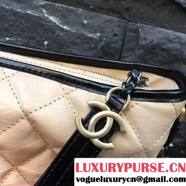 Chanel Gabrielle Large Hobo Bag A93825 Beige/Black 2017 (2A143-7050402 )