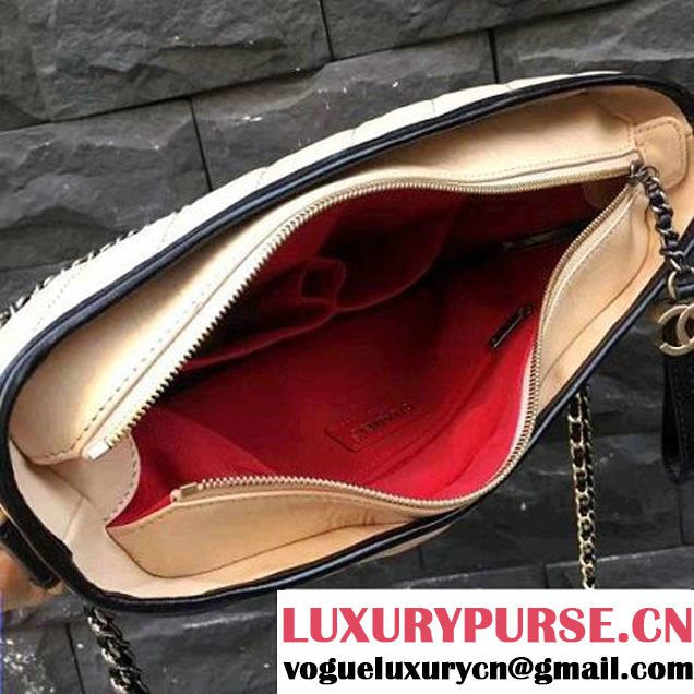 Chanel Gabrielle Large Hobo Bag A93825 Beige/Black 2017 (2A143-7050402 )