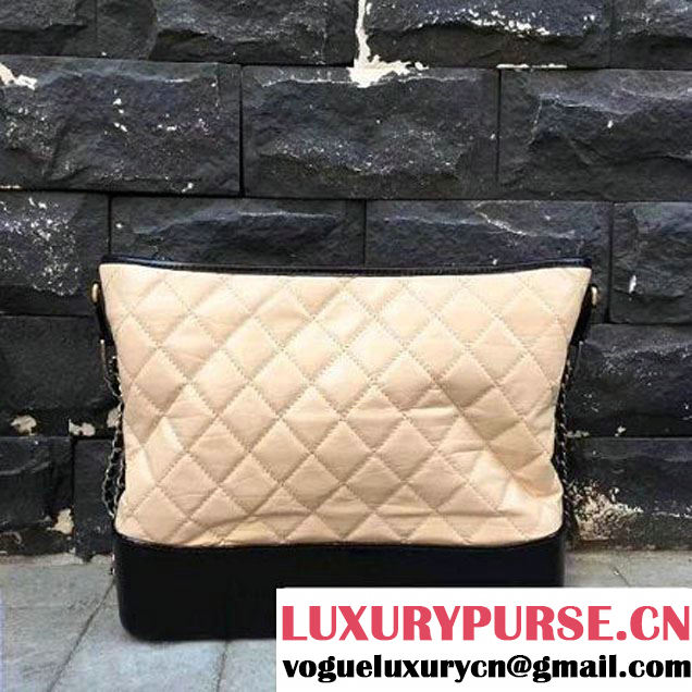 Chanel Gabrielle Large Hobo Bag A93825 Beige/Black 2017 (2A143-7050402 )