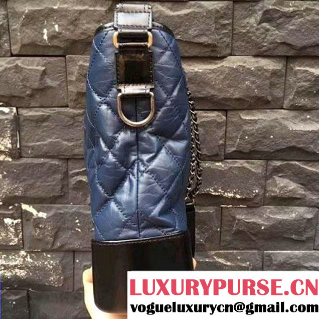 Chanel Gabrielle Large Hobo Bag A93825 Blue/Black 2017 (2A143-7050403 )