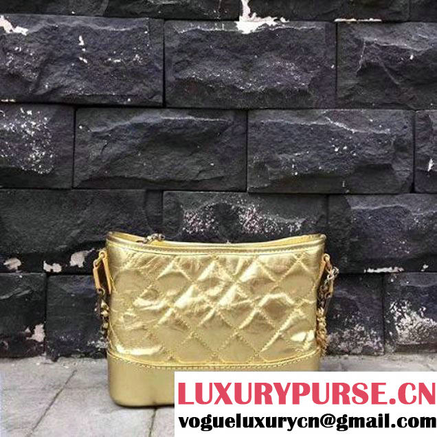 Chanel's Gabrielle Small Hobo Bag A91810 Gold S/S 2017 (2A143-7051831 )