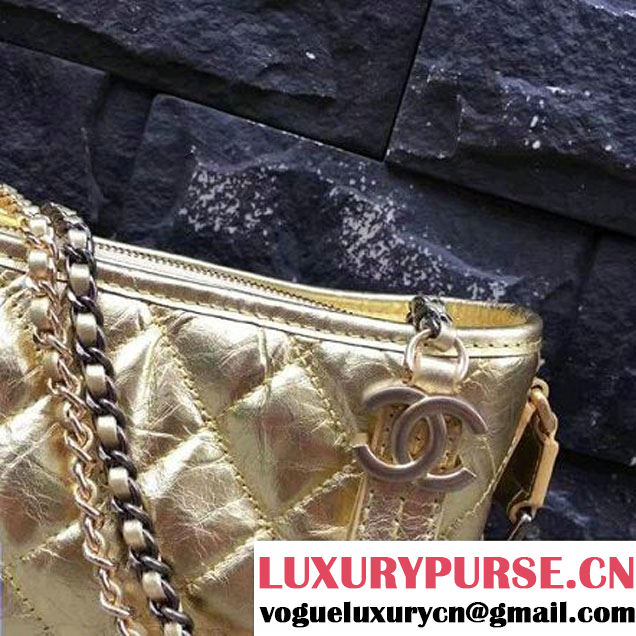 Chanel's Gabrielle Small Hobo Bag A91810 Gold S/S 2017 (2A143-7051831 )