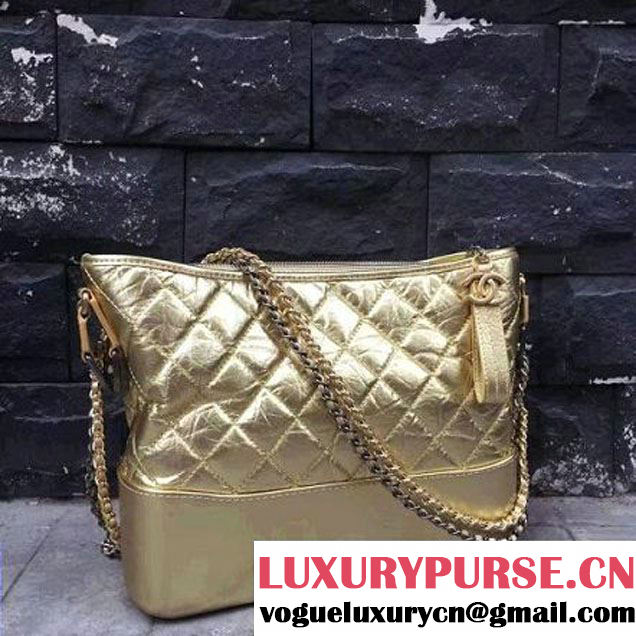 Chanel Gabrielle Medium Hobo Bag A93824 Gold 2017 (2A143-7051832 )