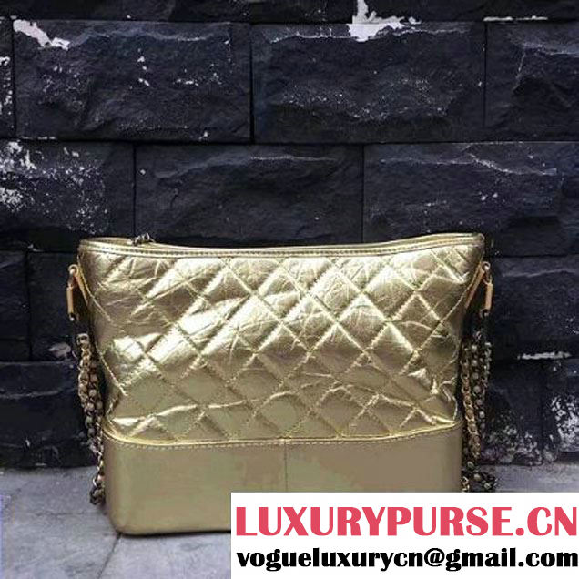 Chanel Gabrielle Medium Hobo Bag A93824 Gold 2017 (2A143-7051832 )
