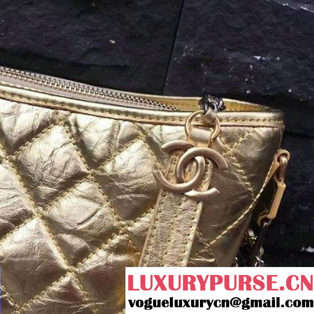Chanel Gabrielle Medium Hobo Bag A93824 Gold 2017 (2A143-7051832 )