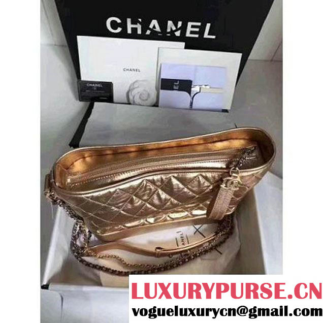 Chanel Gabrielle Medium Hobo Bag A93824 Pink Gold 2017 (KN-7051834 )