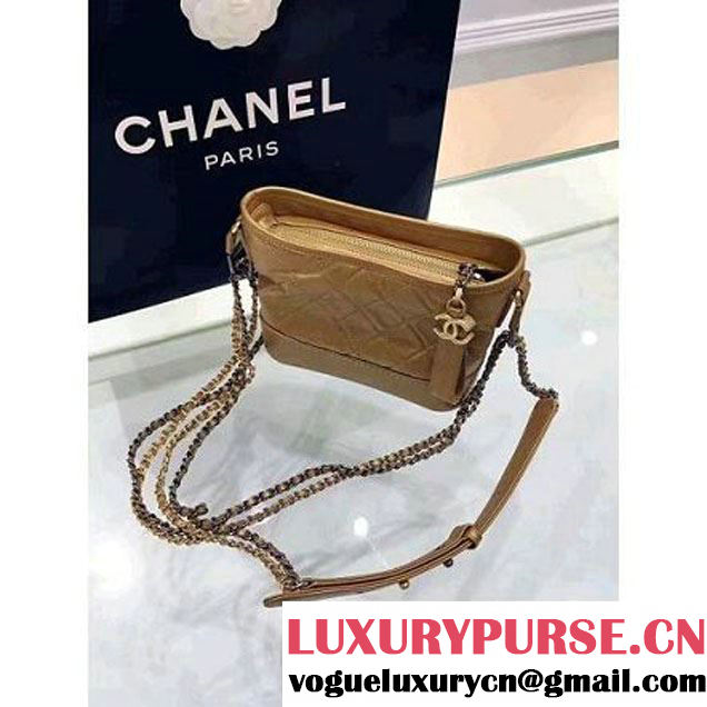 Chanel's Metallic Aged Gabrielle Small Hobo Bag A91810 Bronze 2017 (1A001-7051837 )
