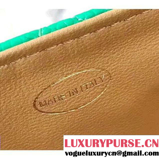 Chanel Grained Calfskin Small Cosmetic Flap Box Bag Green 2017 (KN-7061615 )