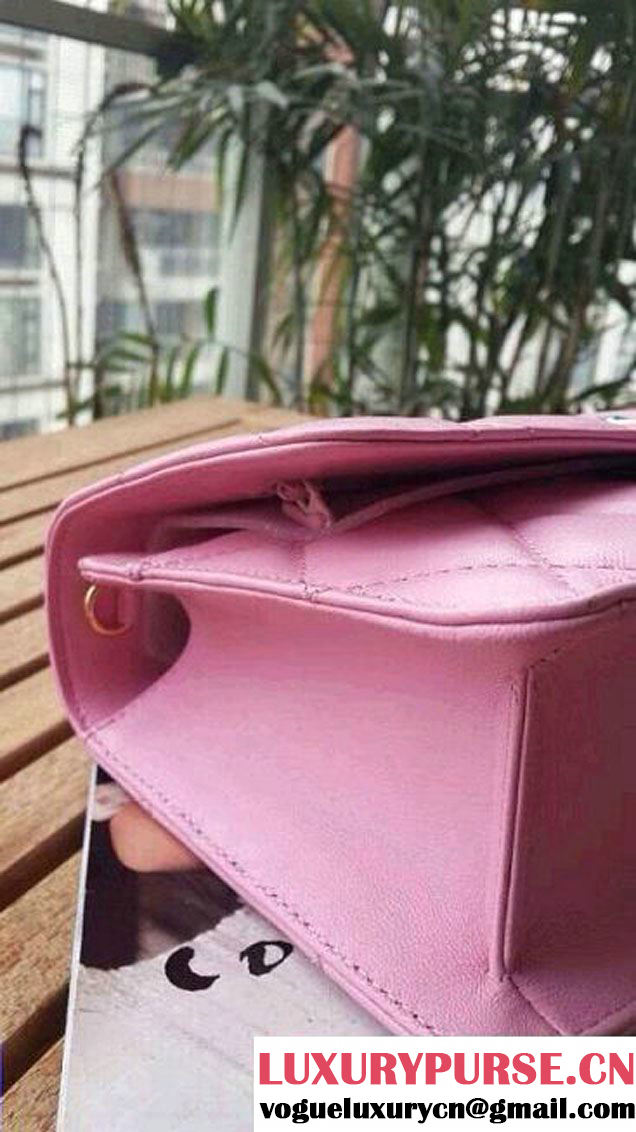 Chanel Golden WOC Flap Bag in cherry pink