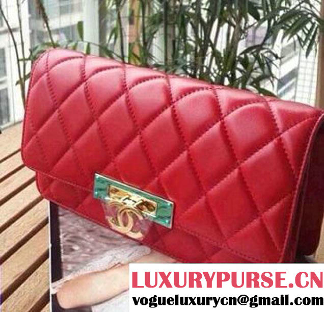 Chanel Red Golden WOC Flap Bag