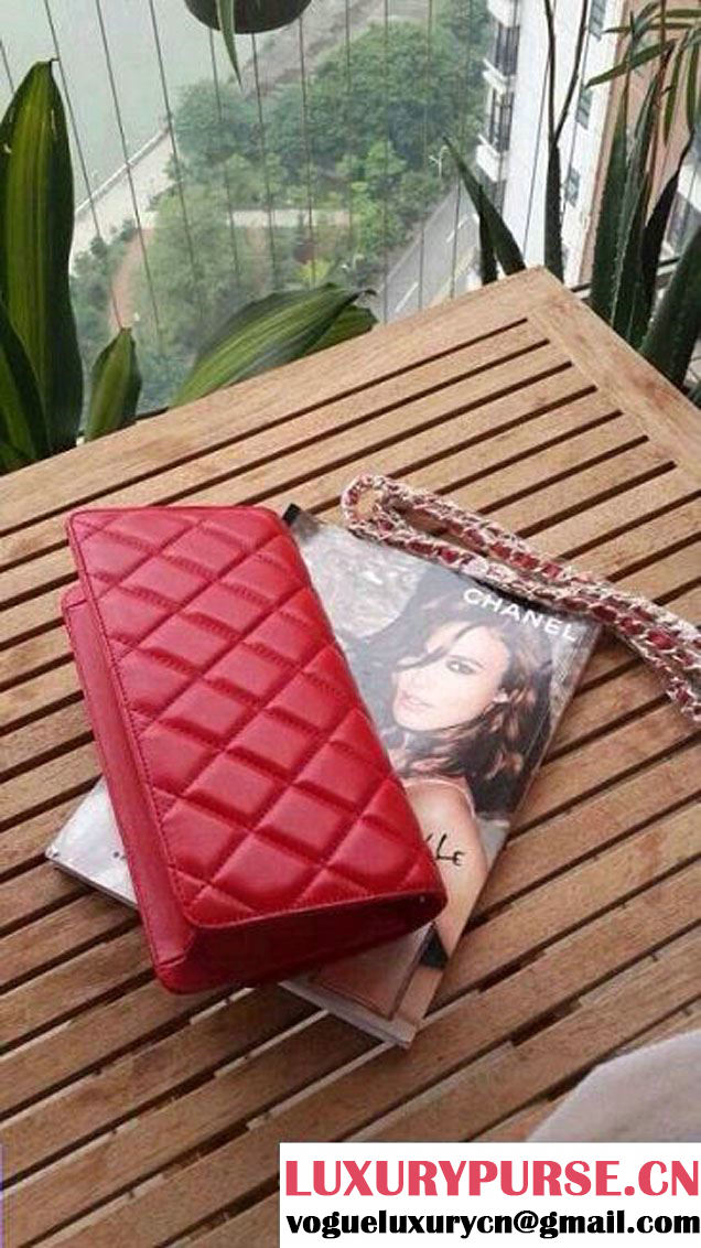 Chanel Red Golden WOC Flap Bag