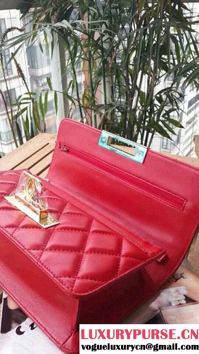 Chanel Red Golden WOC Flap Bag