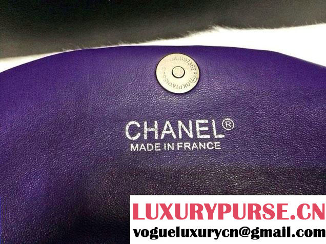 Chanel Purple half moon WOC lambskin leather Bag