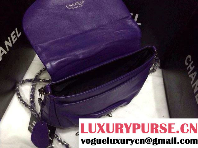 Chanel Purple half moon WOC lambskin leather Bag