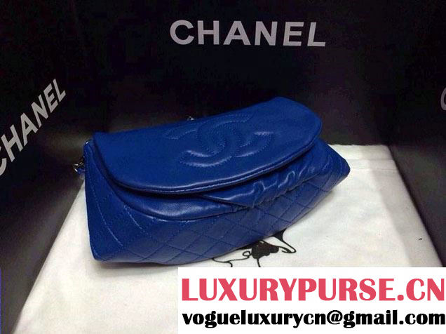 Chanel Blue half moon WOC lambskin leather Bag