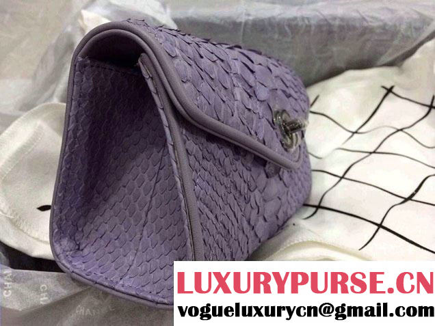 Chanel Envelope Snakeskin Falp WOC Bag in Grey 2014