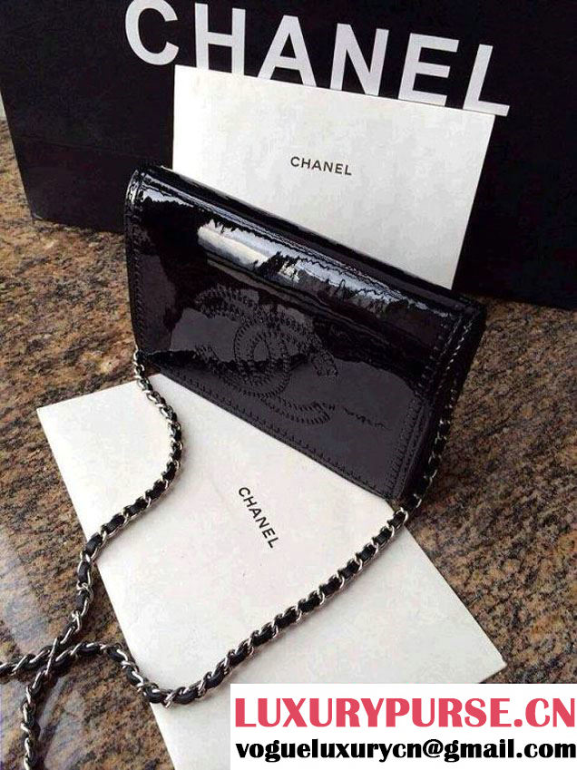 Chanel WOC Bag in Patent Black 2014