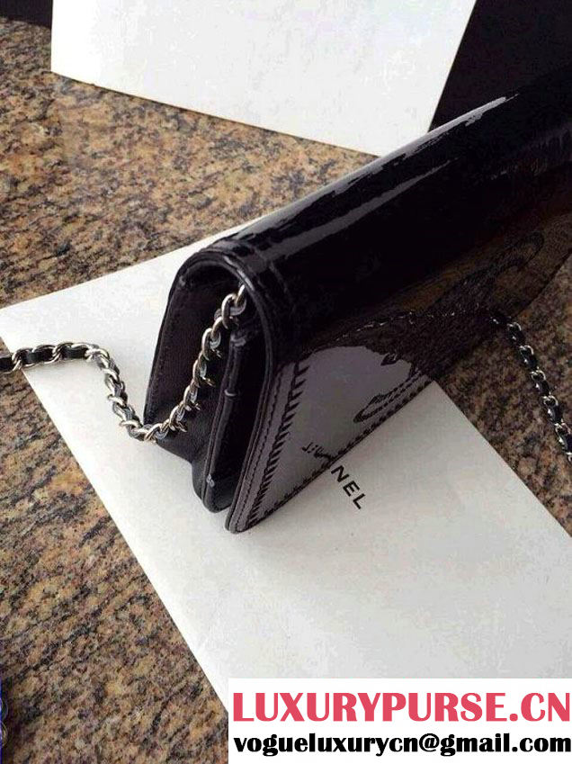 Chanel WOC Bag in Patent Black 2014