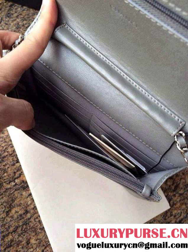 Chanel WOC Bag in Patent Grey 2014